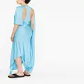 Stella McCartney cape-sleeve asymmetric maxi dress - Blue