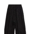 Balenciaga logo-jacquard wide-leg trousers - Black