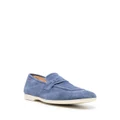 Kiton square-toe suede loafers - Blue