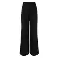 L'Agence high-waisted wide-leg trousers - Black