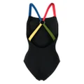 Tory Burch logo-detail colorblocked swimsuit - Black