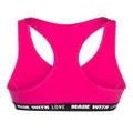 Dsquared2 logo-underband sports crop top - Pink