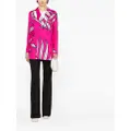 Rochas floral-print double-breasted blazer - Pink