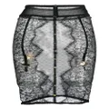 Maison Close Inspiration Divine floral-lace skirt - Black