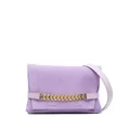 Victoria Beckham Chain Pouch suede shoulder bag - Purple