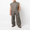 Robyn Lynch drawstring-waist linen cargo trousers - Brown