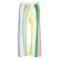 Chinti & Parker stripe pattern wide leg trousers - White
