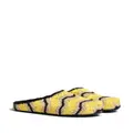 Marni Fussbett Sabot raffia slippers - Yellow