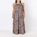 Brigitte leopard-print beach dress - Brown