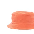 Moncler logo-patch reversible bucket hat - Orange