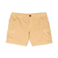 Palm Angels Kids cotton-blend cargo shorts - Brown