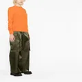 GANNI long-sleeved knitted jumper - Orange