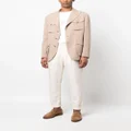 Brunello Cucinelli pleated cotton tapered trousers - Neutrals