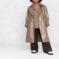 Nanushka belted double-breasted trench coat - Brown