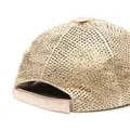 Prada crystal-embellished satin baseball cap - Gold