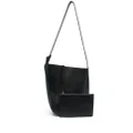 Lanvin logo-embossed shoulder bag - Black