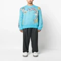 Marni angel-motif knitted jumper - Blue