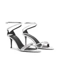 Giuseppe Zanotti metallic-effect high heel sandals - White