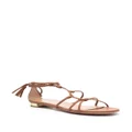 Aquazzura x Raquel Diniz tassel-detail strappy sandals - Brown