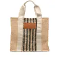 ISABEL MARANT striped woven tote bag - Neutrals