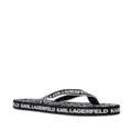 Karl Lagerfeld logo-print flat flip flops - Black
