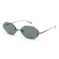 Linda Farrow Arua hexagonal-frame sunglasses - Grey