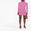 Blumarine roll-neck wool mini dress - Pink