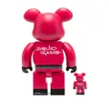 MEDICOM TOY Squid Game BE@RBRICK 100% and 400% figure set - Red