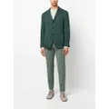 Boglioli buttoned cotton-linen blend blazer - Green