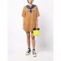 CHOCOOLATE logo-embroidered T-shirt dress - Brown