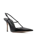 Casadei 115mm slingback pointed leather pumps - Black