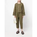 3.1 Phillip Lim Paperbag cotton-linen trousers - Green