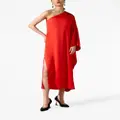 Karl Lagerfeld one-shoulder satin-finish dress - Red
