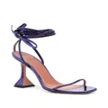 Amina Muaddi Crystal Vita 95mm sandals - Purple