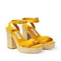 Jimmy Choo Gaia 140mm platform sandals - Yellow