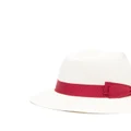 Borsalino Panama straw fedora hat - White
