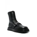 Jil Sander lace-up leather ankle boots - Black