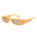 Moschino Eyewear logo-lettering rectangle-frame sunglasses - Orange