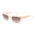Moschino Eyewear logo-print cat-eye frame sunglasses - Pink