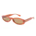Moschino Eyewear tinted-lenses oval-frame sunglasses - Orange