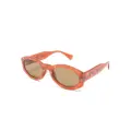 Moschino Eyewear tinted-lenses oval-frame sunglasses - Orange