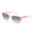 Moschino Eyewear logo-lettering cat-eye frame sunglasses - Pink