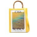 Casablanca Casa Ange de Jour-print tote bag - Yellow