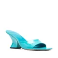 BY FAR Tais 85mm patent-leather mules - Blue