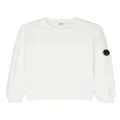 C.P. Company Kids logo-patch cotton sweatshirt - White