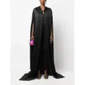 Rick Owens hooded silk-satin gown - Black