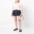 b+ab checked lace-up knitted top - Pink