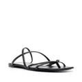 Casadei strappy leather flip flops - Black