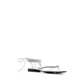 Philipp Plein crystal-embellished skull sandals - White