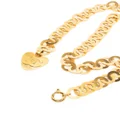 CHANEL Pre-Owned 1995 heart charm chain belt - Gold